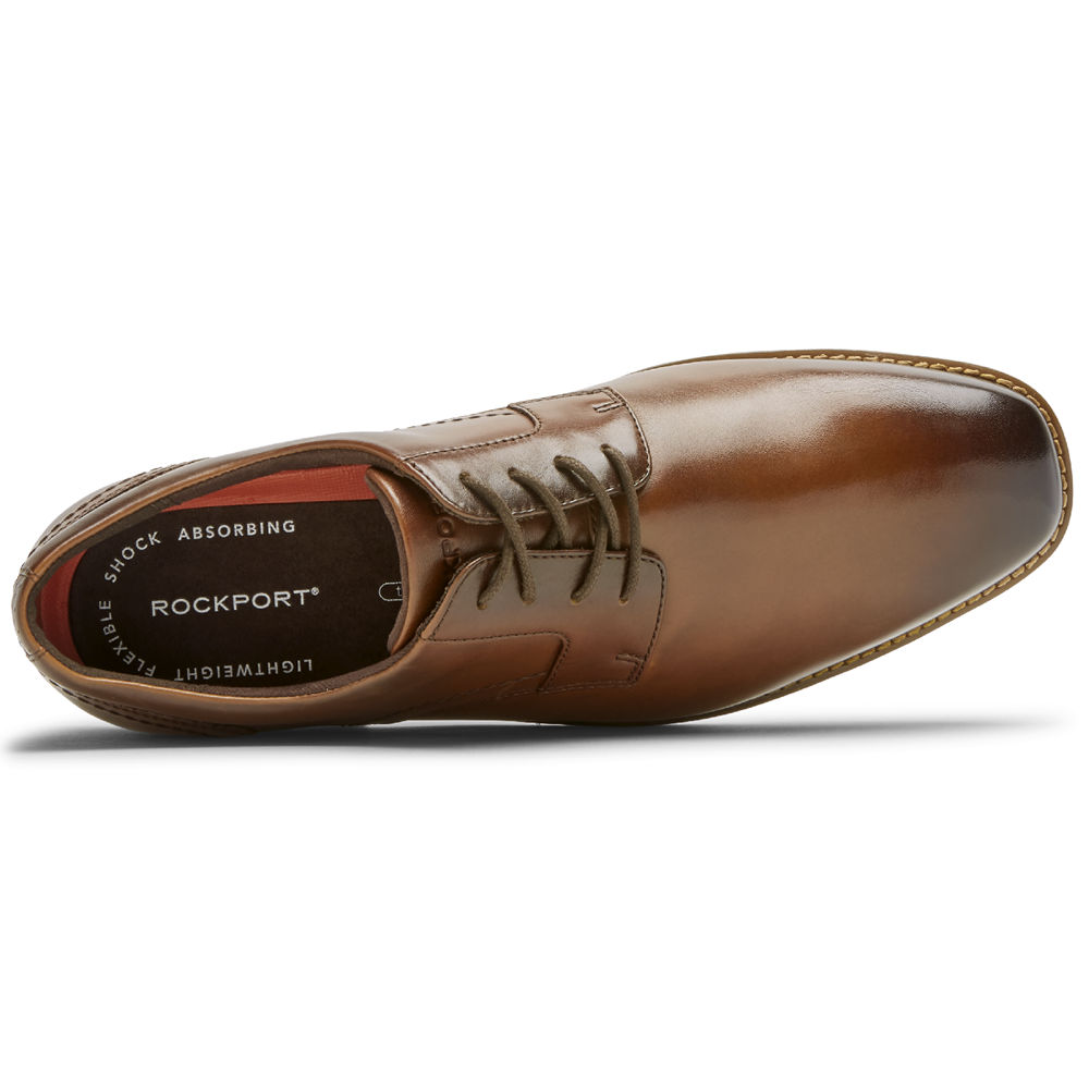 Sapatos Lace Ups Rockport Homem Marrom - Slayter Plain Toe Shoe - 42679QOST